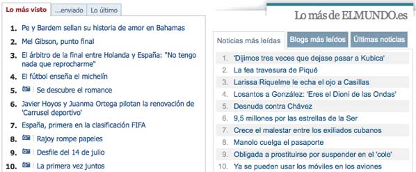 Las noticias más leídas.